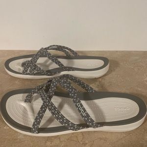 Crocs swiftwater braided web flip flop sandals